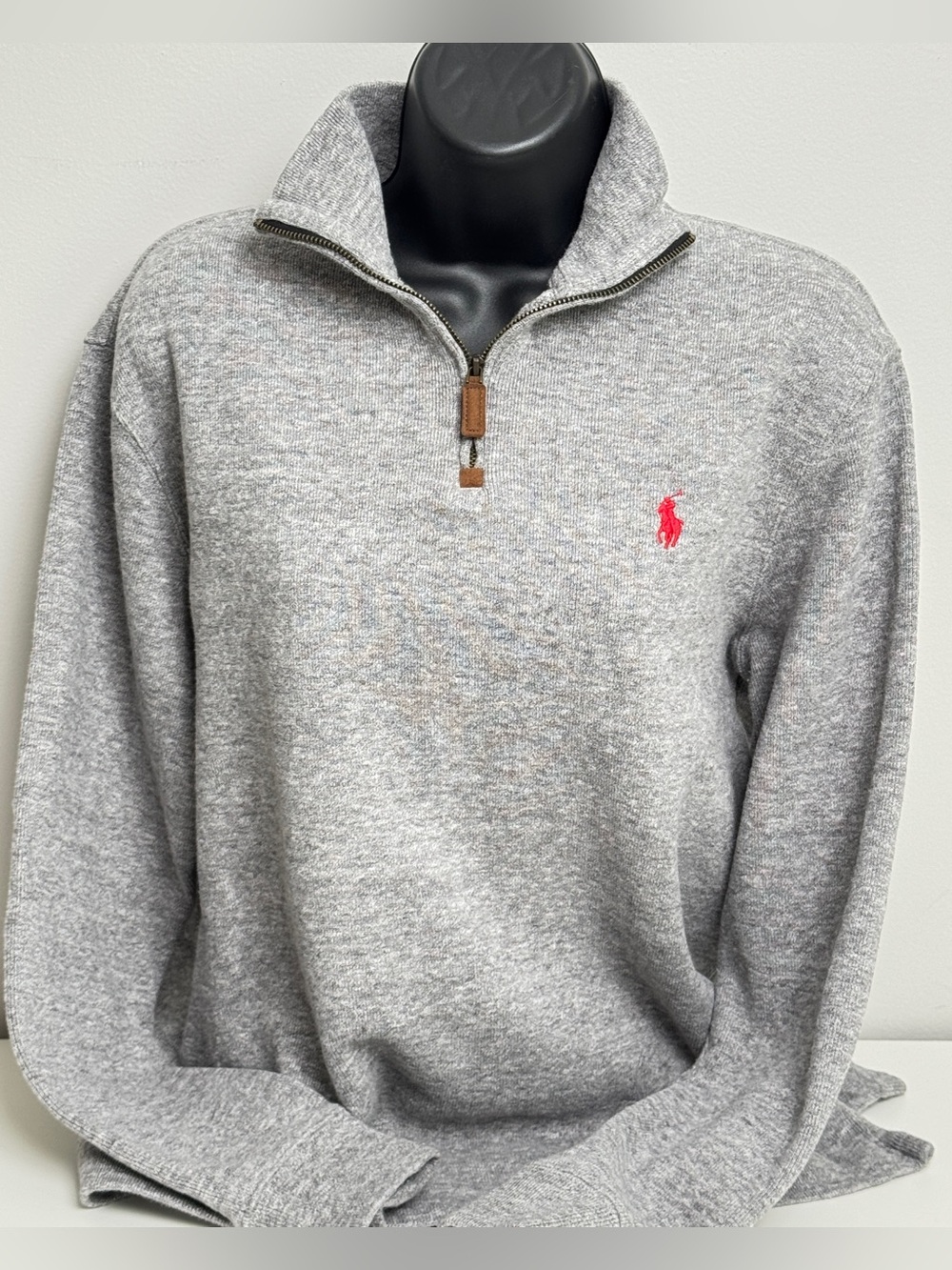 Polo Ralph Lauren Gray Quarter Zip Pullover Sweater S/P